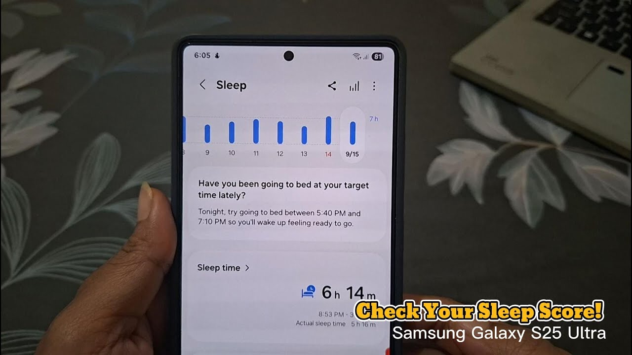 How to Track and Improve Sleep Score in Samsung Health on Galaxy S25 Ultra