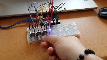 arduinoda potansiyometre ile rgb led kontrolü:))