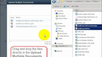 Upload multiple documents to a library using drag and drop