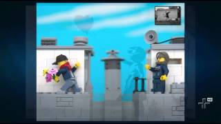 Fotógrafo canadense recria obras de Banksy com peças de lego