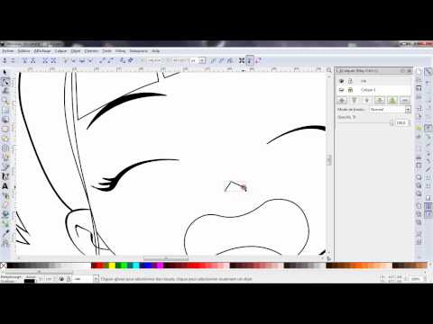 Création d'un tee-shirt chibi "maman je t'aime" partie 2 : Encrage