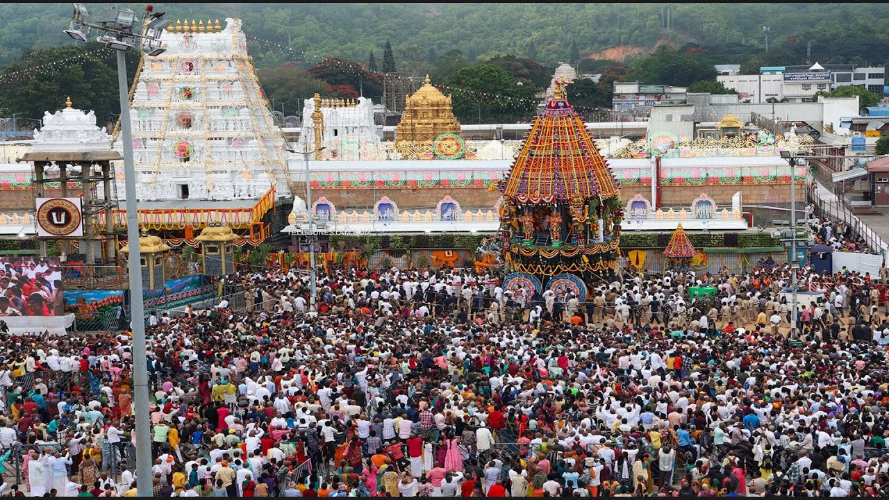 Tirumala Srivari Brahmotsavam 2024 Rathotsavam Attracts Huge Crowds