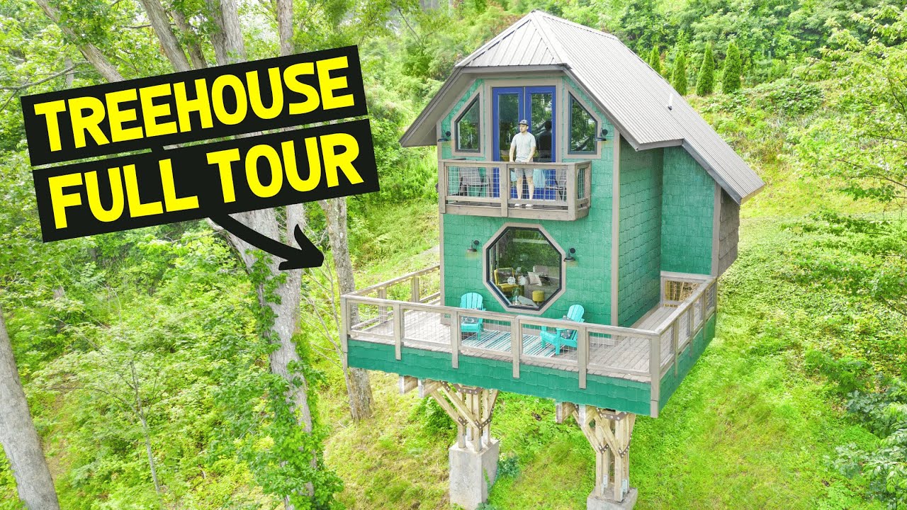 3STORY BIRDTHEMED TREEHOUSE AIRBNB w/ MOUNTAIN VIEWS! (Full Tour) YouTube