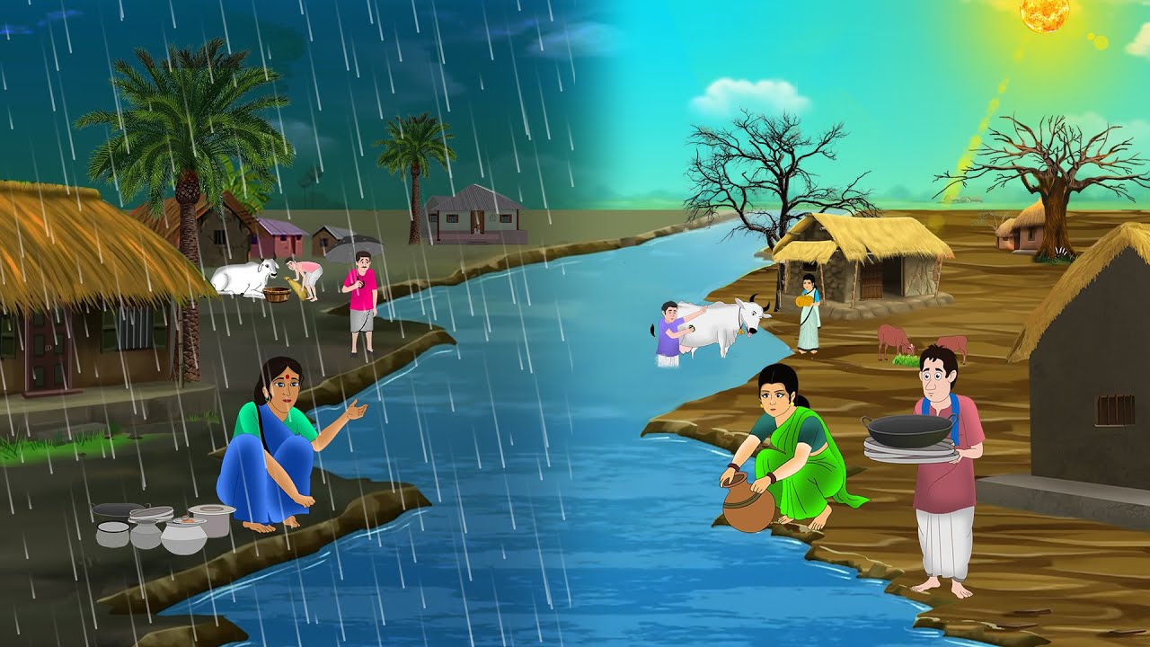 दो बहनों के दो गाँव | Hindi Story | Hindi Kahaniya | Moral Stories | cartoon story