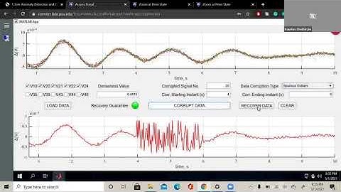 NSF CPS PI Meeting 2021: PMU Data Anomaly Detection and True Data Recovery.