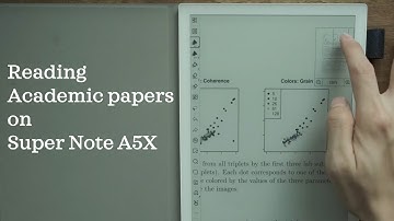 Reading academic pdf papers on Super Note A5X