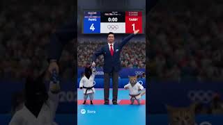 Paws Wins A Karate Match Against Tabby At The Olympics