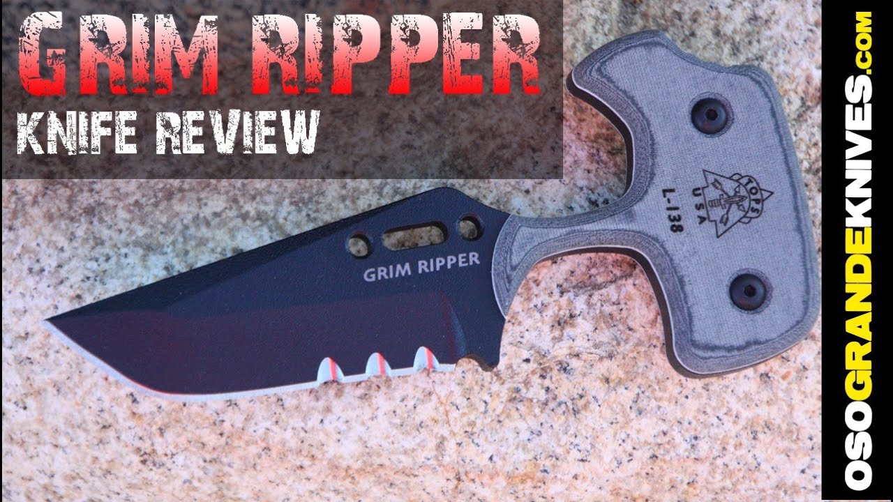 TOPS Grim Ripper Push Knife Review OsoGrandeKnives YouTube