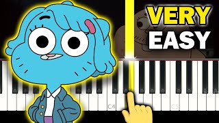The Amazing World Of Gumball - The Choices Song - Very Easy Piano Tutorial