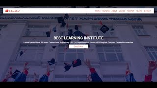 Complete Responsive | Education | Website Design Tutorial | Using | HTML | CSS | JAVASCRIPT