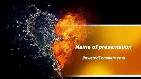 Heart Of Two Halves PowerPoint Template by PoweredTemplate.com