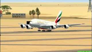 FSX Emirates Airbus A380 Korea Incheon - Dubai International Airport