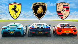 Lamborghini Revuelto vs Ferrari SF90 vs Porsche 918: CORRIDA DE ARRANCADA