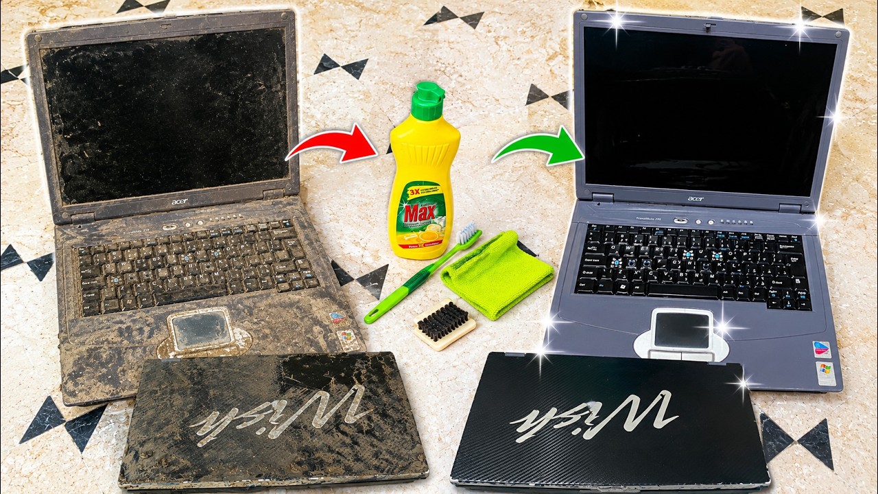 Deep Cleaning My Laptop 💻 Satisfying Sound 💕 - YouTube