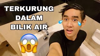 TERKURUNG DALAM BILIK AIR 😭 ROOM TOUR HOTEL & MANDI DALAM BATHTUB 😂