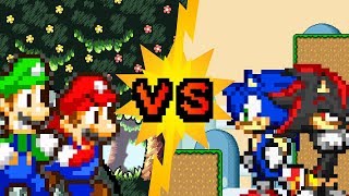 Mario and Luigi VS Sonic and Shadow (Part 2/2) - Sprite animation