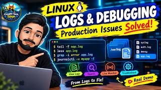 Production Issue Debugging with Linux Logs 🔥 | tail, grep, less & journalctl | DevOps Live Demo
