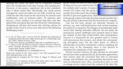 Mona Secure Multi Owner Data Sharing for Dynamic Groups in the Cloud