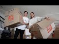 Moving out as a family of 4 packing  unboxing