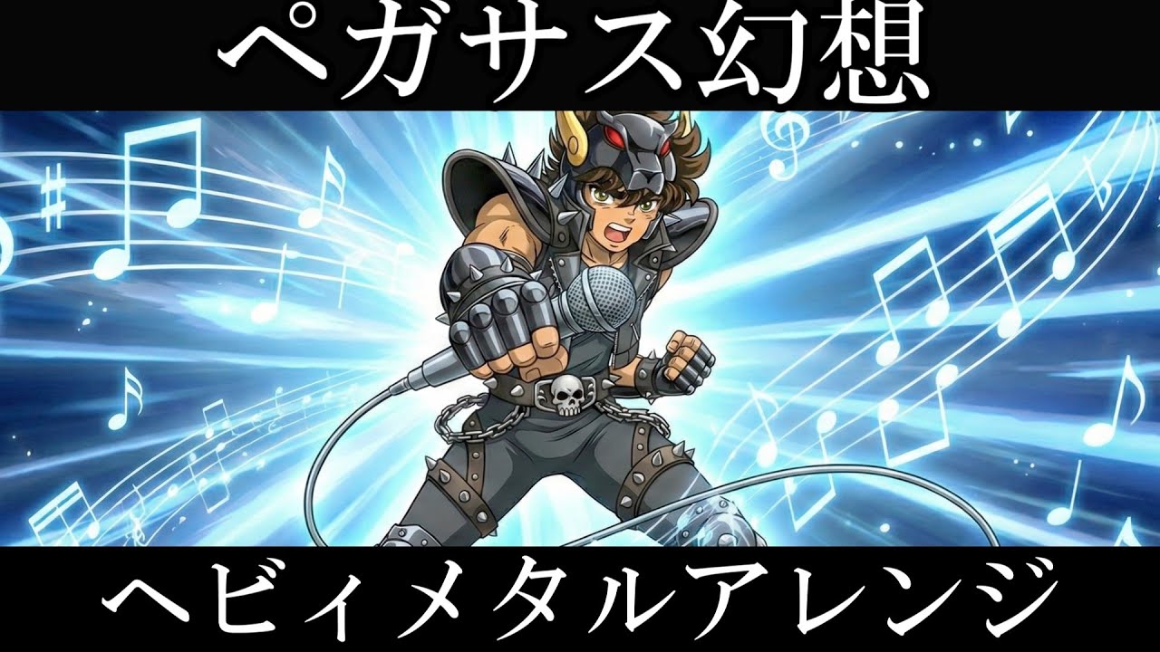 聖闘士星矢 OP |  MAKE-UP『ペガサス幻想』AIでヘヴィメタルアレンジにしてみた