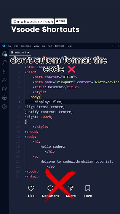 🚀 Don't Use Custom Format Code in VS Code! | Boost Your Productivity with  Simple VS Code Shortcuts🔥