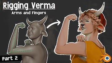 3D Character Rigging Timelapse - Part 2, Arms and Fingers