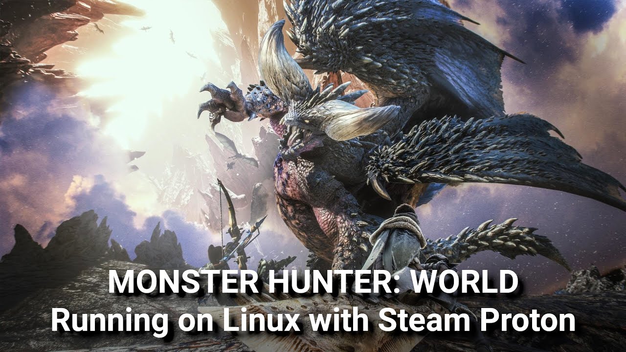 Monster Hunter World - Running on Linux with Steam Proton (5.8-GE-2-MF)