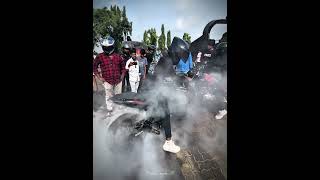 Power by n160 #viral #explore #share #like #explorepage #stunt #burnout #n160 #bajaj #bajajindia