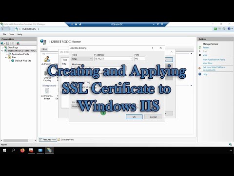Creating and Applying SSL Certificate to Windows IIS