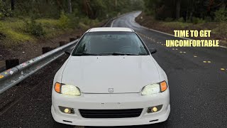 [EG Civic POV] Pushing My Limits on a Rainy Mountain Road
