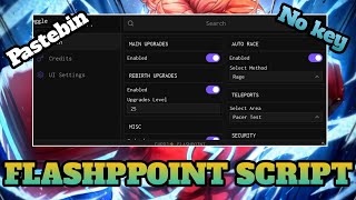 [OP🔥] FLASHPOINT SCRIPT | INF SPEED | AUTO RACE | NO KEY | PASTEBIN
