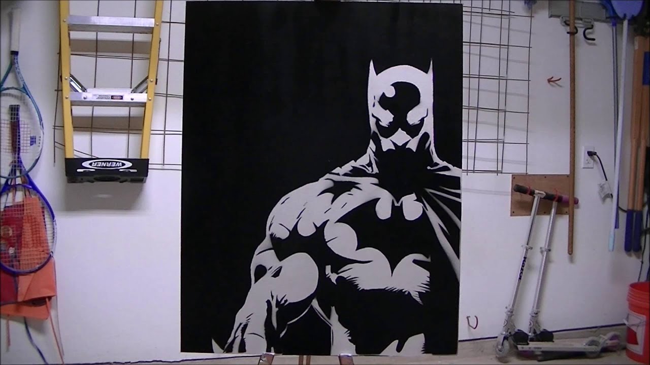 Batman Stencil Experiment - YouTube