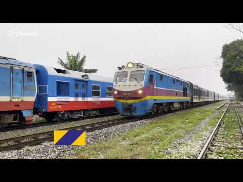 [4K] TÀU HỎA VIỆT NAM | Tổng hợp tàu khách dịp Tết Nhâm Dần 2022 qua tỉnh Ninh Bình