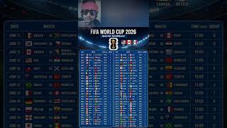 FIFA WORLD CUP ALL MATCH SCHEDULE #fif