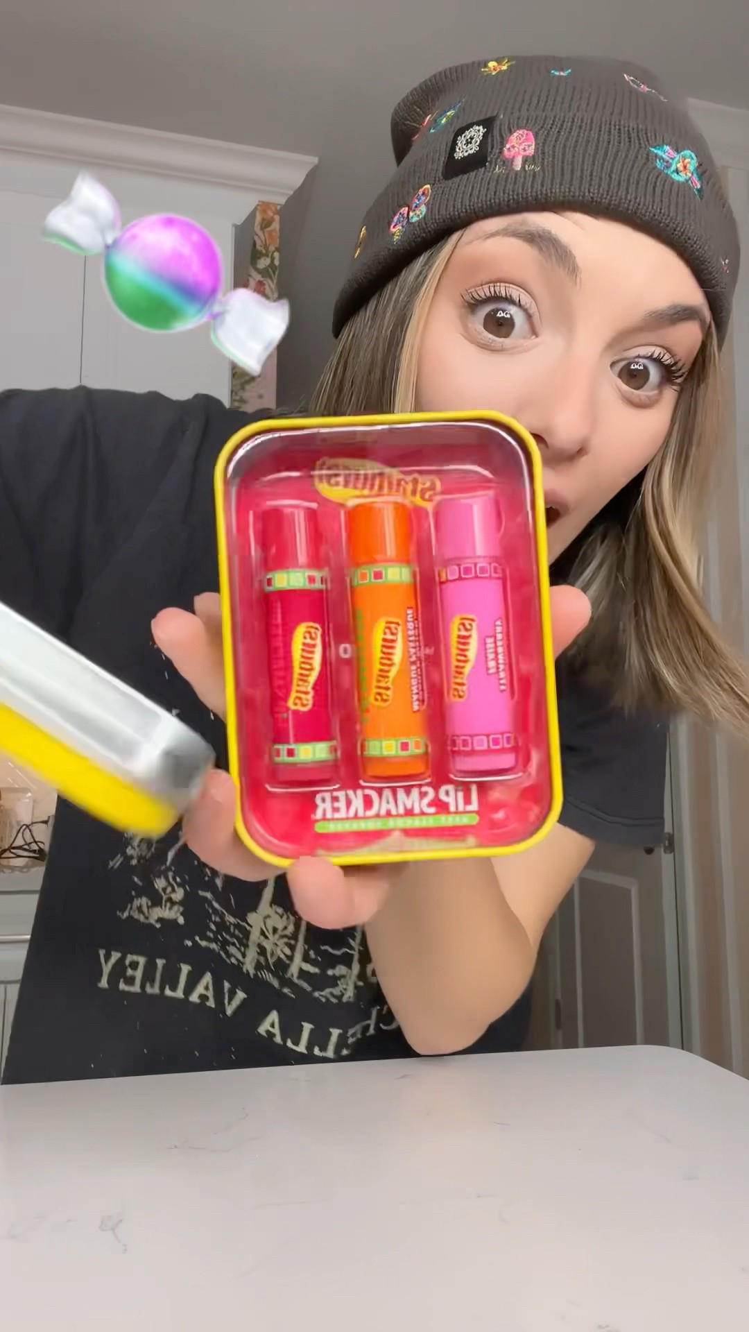 The emoji determines my lip balm! ? #lipbalm #makeup #candy