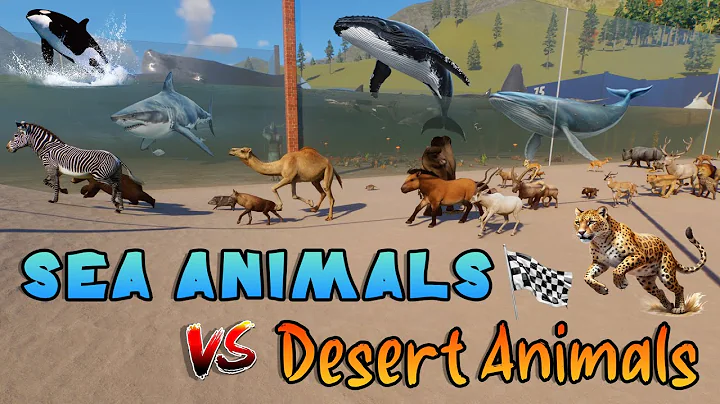 75 Sea Animals VS 75 Desert Animals Race in Planet Zoo included Shark, Whale, Dolphin, Lion & Camel thumbnail