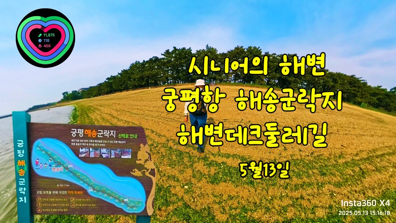 4KUHD (시니어의 여행) 궁평항 수변데크길 ~ 해송숲트려킹 2km 완주하다 5월13일