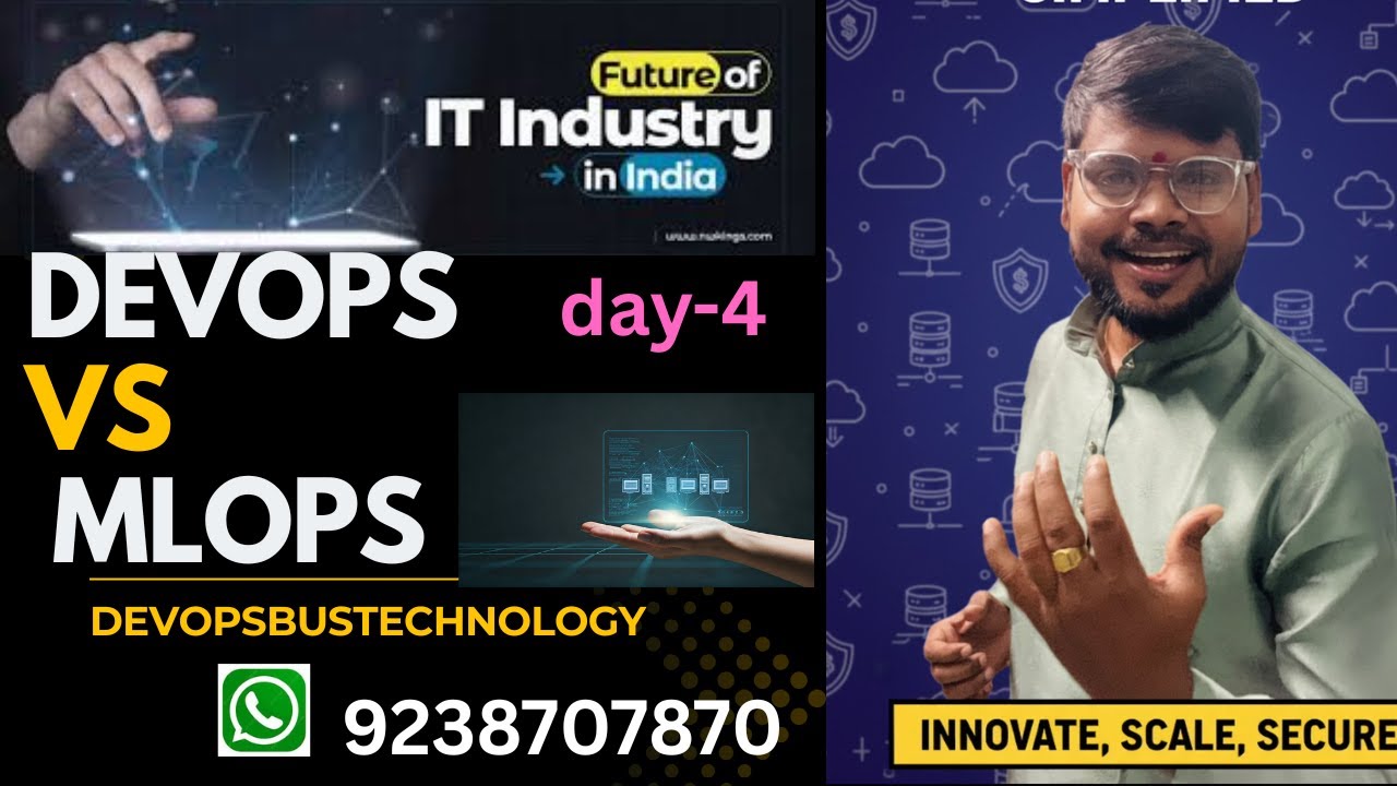 #DAY-4 | DEVOPS VS MLOPS difference MLOPS Full Course in hindi #mlops # ...