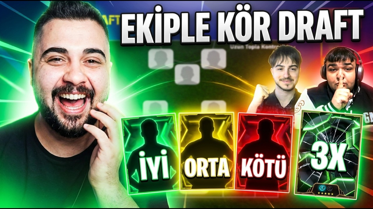 EKİPLE KÖR DRAFT CHALLENGE! KAZANAMAZSAM 3 EPİK SİLERİM! KAZANIRSAM EKİP 3 EPİK SİLER!