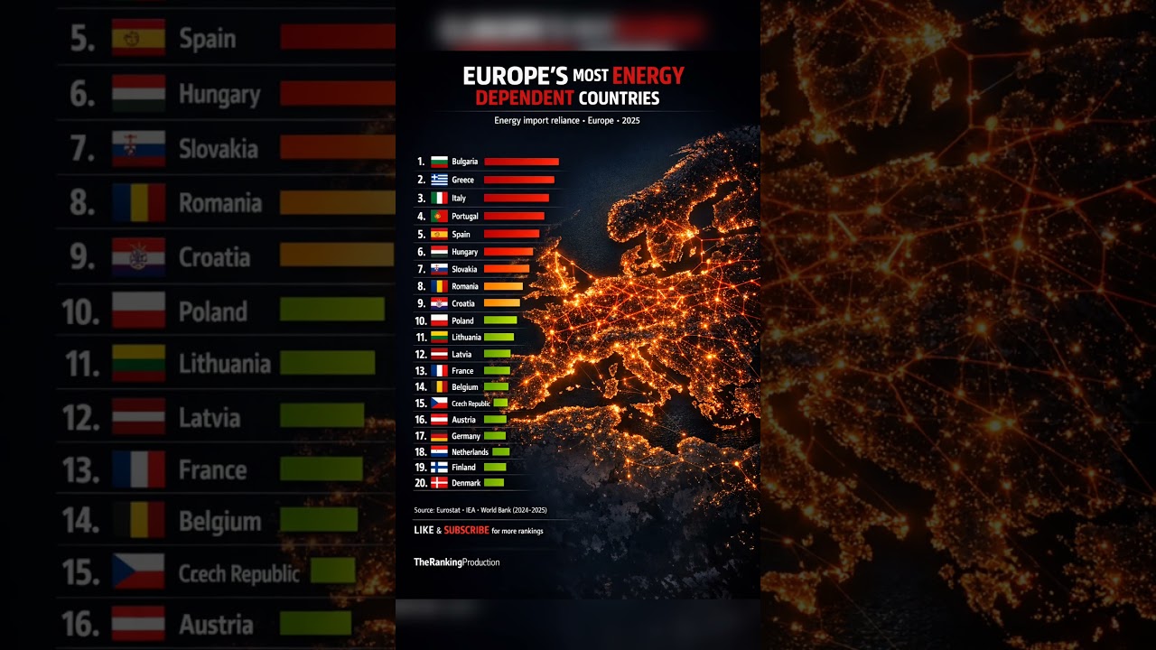 EUROPE’S MOST ENERGY DEPENDENT COUNTRIES ⚡ 