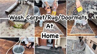 Wash your rugs,carpets & doormats at home|cleaning motivation|cleaning tips|clean with me