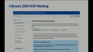 February 2020 ACIP Meeting - Welcome & Ebola Vaccine