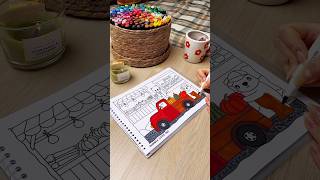 Color with me! Fall coloring page 🥰 farmers market! #coloringbook #coloringbookforadults