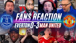 MAN UNITED FANS REACTION TO EVERTON 0-3 MAN UNITED | GARNACHO GOAL OF THE SEASON!