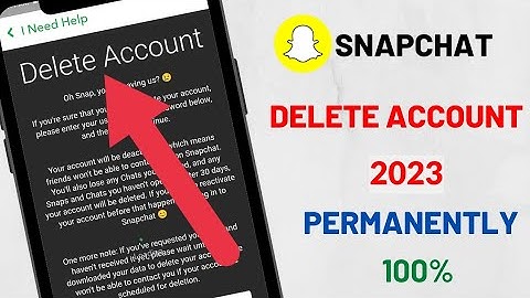 How to Delete Snapchat Account Permanently in 2023 | Delete Snapchat Account