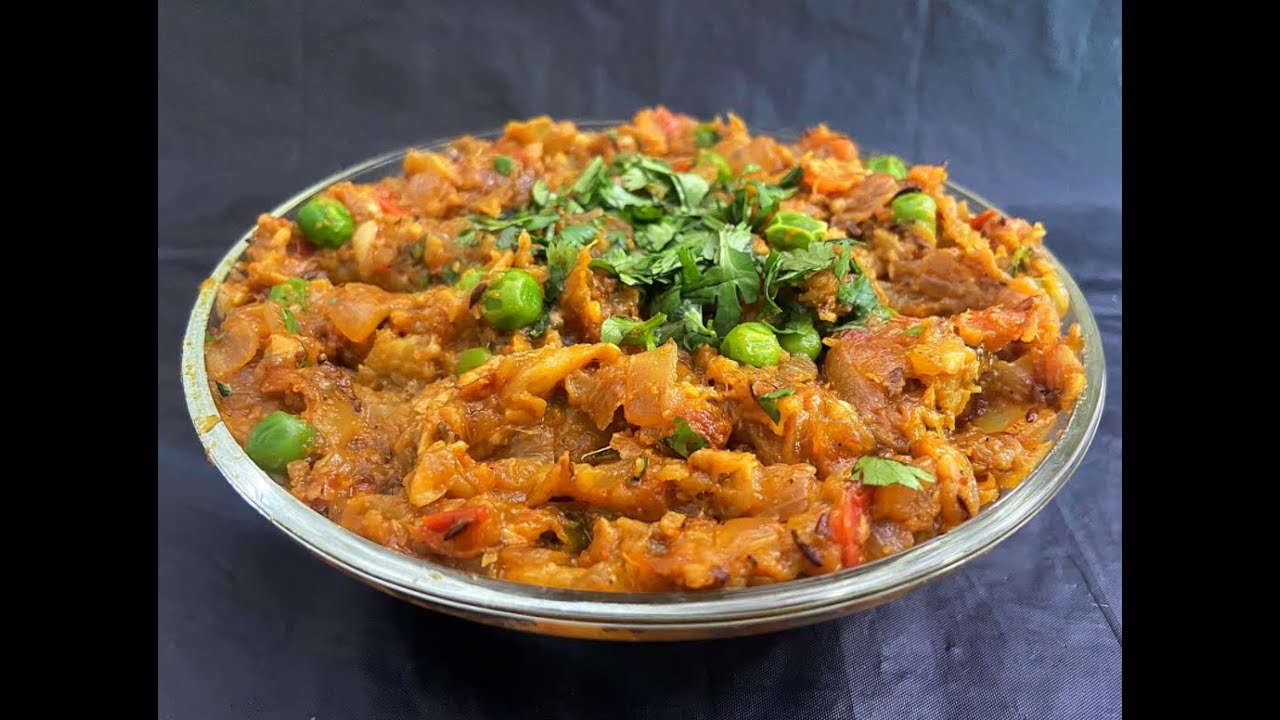 Baingan Bharta Recipe on Cooktop Roasted Eggplantबैगन का भरता