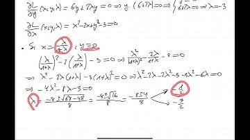 Video #54: Tema 4. Extremos condicionados. Multiplicadores de Lagrange. Ejemplo
