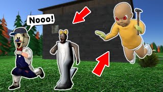 Granny vs *Baby In Yellow* vs Ice Scream - funny horror school animation (Compilation #50)