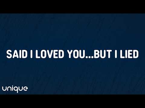 Michael Bolton - Said I Loved You...But I Lied (Lyrics)