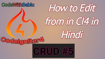How to display and Edit data from Database in codeigniter4 in hindi || Codeigniter4 in hindi || CURD